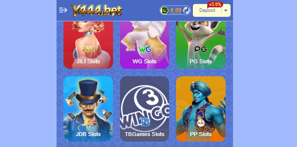 dashboard of the Y444 Game APK 2026