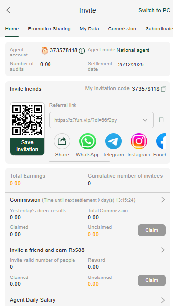 my profile on Z7 Game Download APK